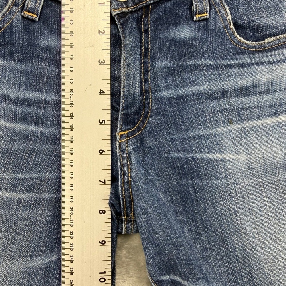 AG Adriano Goldschmied Stilt Roll-Up Cigarette Capri Blue Distressed Size 30 Y2K - Picture 7 of 16
